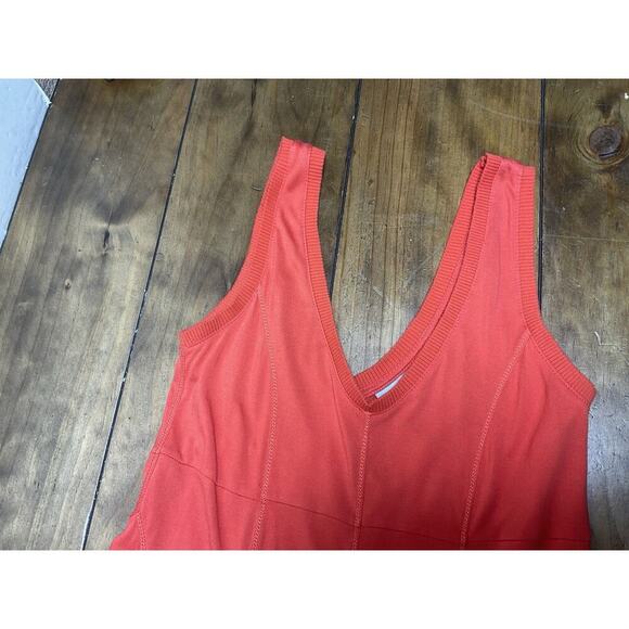 Maeve Anthropologie Burnt Orange High Empire Waist Abroad Godet Dress XS - Picture 2 of 11